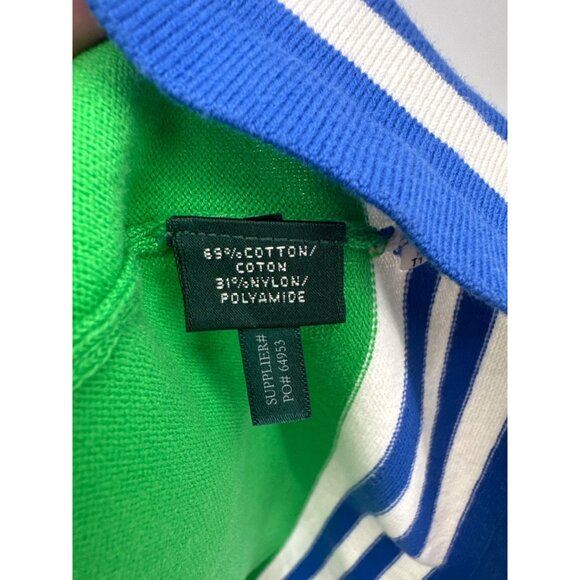 Lauren Ralph Lauren Striped Sleeveless sweater Knit Dress  size XL Cotton - Picture 3 of 4